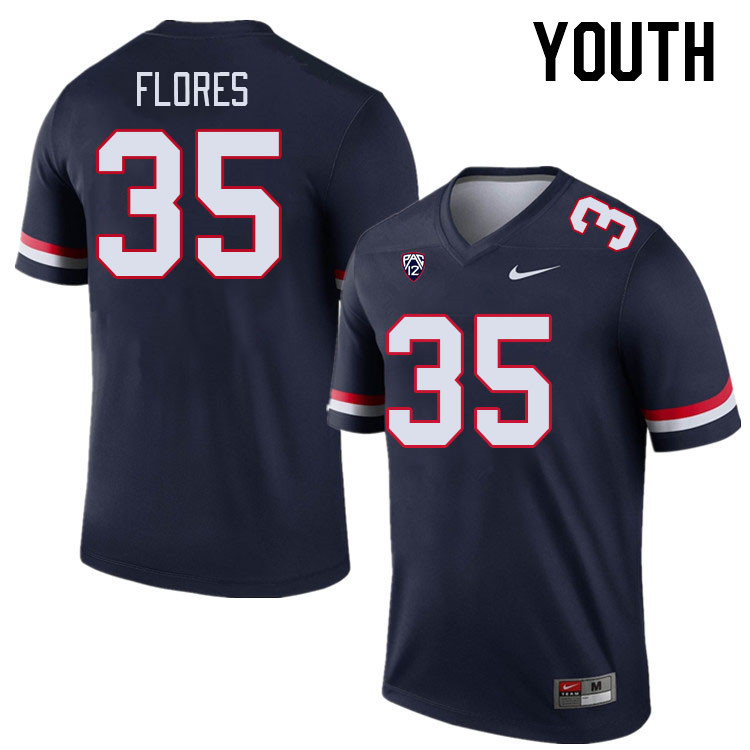 Youth #35 CJ Flores Arizona Wildcats College Football Jerseys Stitched-Navy - Click Image to Close